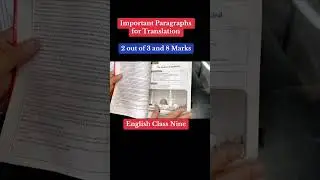 Paragraphs for translation || English Nine || 2024 || 