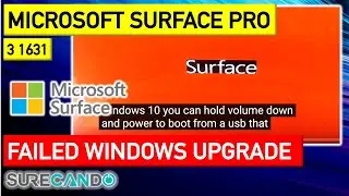 Microsoft Surface Pro 3 1631 Failed Windows 10 Update Recovery Format Reset No BitLocker Option Wipe
