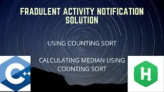 Fraudulent activity notifications hackerrank code//solution