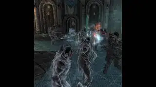 Miraak, Savos Aren & Ebony Warrior VS 10 Dremora Valkynaz Skyrim fight #Shorts