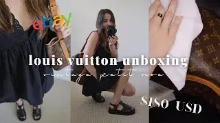 LOUIS VUITTON HANDBAG UNBOXING + CLEAN | Vintage Petit Noe | Japanese Ebay Sellers