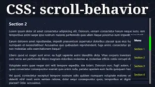 CSS: smooth scroll | scroll-behavior: smooth | smoothly scroll internal links