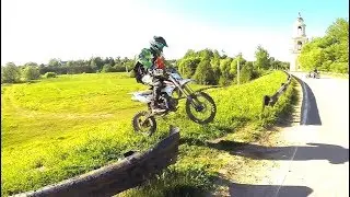FIRE PITBIKE RIDE - HILL CLIMBING// FALLS :D