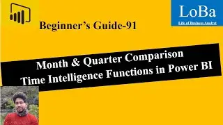 Power BI DATEADD & SAMEPERIODLASTYEAR | Month Comparison & Quarter Comparison| Month on Month PBI