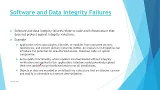 Software and Data Integrity Failures