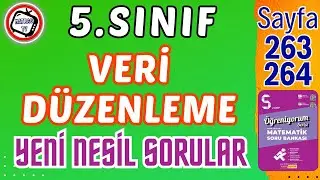 5.Sınıf Veri Düzenleme, Yeni Nesil Sorular, Matsev Öğreniyorum Serisi, Sayfa 263-264