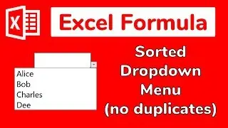 Excel Formula: Unique sorted dropdown list - Doctor Excel #088