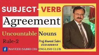 Subject-Verb Agreement (Part-2) Uncountable Nouns, Lecture 1.18.2 in Urdu/Hindi