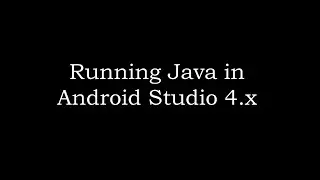 Run a Java application in Android Studio