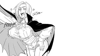 Reverse Vampire Trap x Necromancer Yuri | comic by baalbuddy