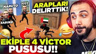 4 VİCTORLA GALATA KULESİNDE ARAPLARI ÇILDIRTTIK!! 😂 w/ SASUKE, NARUTO | PUBG MOBILE