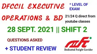 dfccil exam analysis 2021 | dfccil exam review today | dfccil executive operations and BD analysis