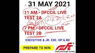 dfccil executive operations and bd/DFCCIL LIVE TEST 2//dfccil previous year paper/dfccil classes