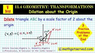 11.4 Dilation Geometry How to Dilate Mathgotserved Stretch Grow Shrink Teachers Kuta Pay Worksheet