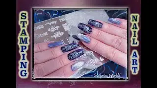 Стемпинг с Жемчужной Кошкой от Born Pretty на гель лак Venalisa / Stamping Nail Art.
