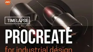 Procreate for industrial design  - Earbuds Rendering