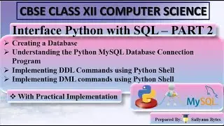 Interface Python with MySQL (Part 2) | CBSE Class 12 CS | Python MySQL Database Operations | Guide