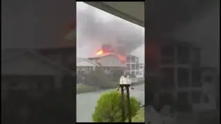 Home catches on fire after lightning strikes roof in Myrtle Beach, South Carolina