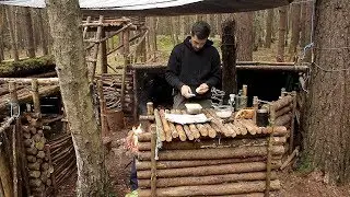 Bushcraft & Fishing - Catch and Cook Deep Fried Fish on the Fire at The Bushcraft Camp