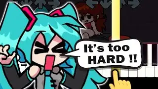 Friday Night Funkin' X Hatsune Miku mod - The Disappearance of Hatsune Miku - Piano tutorial