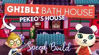 STUDIO GHIBLI (Spirited Away) Bath House ♨️ Pekoe House SPEED BUILD 🐼 Japanese Island Pt. 7 // ACNH