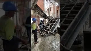 How to cast concrete staircase #sorts #construction #buildingengineering #work