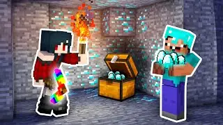 ПЕРВЫЕ АЛМАЗЫ В МАЙНКРАФТЕ В РЕАЛЬНОЙ ЖИЗНИ НУБИК И ДЕВУШКА ВЫЖИВАНИЕ В MINECRAFT МУЛЬТИК