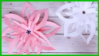 Простые красивые снежинки из бумаги / Снежинка трафарет / Шаблоны и схемы снежинок для вырезания