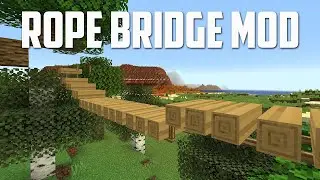 Automatically create ROPE BRIDGES and LADDERS in Minecraft (Rope Bridge Mod)