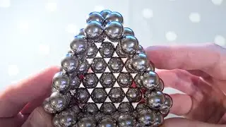 Hexagon and triangular jewel box made of 61 neodymium magnetic balls