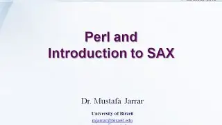 Perl and introduction to SAX (Part 2/7)
