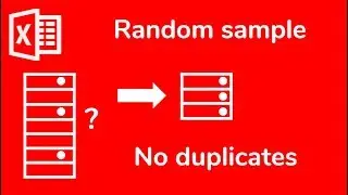 Excel Formula: How to pick a random sample from a list (no duplicates) - Doctor Excel 