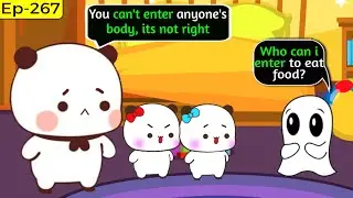 Peachu is Scared of Ghost Part 4 😰 | EP-267 | Gomu Peachu love story Bubu Dudu animation
