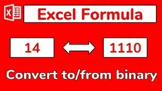 Excel formula trick: Convert binary numbers to/from decimal  - Doctor Excel 