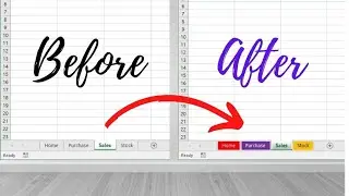 #shorts 🌈Change Sheet Tab Color in Excel Quickly 🌈🌈🌈 | How to Change Sheet Tab Color #excel