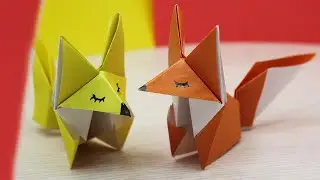 ЛИСА ИЗ БУМАГИ / КАК СДЕЛАТЬ ОРИГАМИ ЛИСУ СВОИМИ РУКАМИ /  Оригами для начинающих