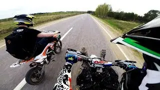PitBikes Messing around!!! MUD, FALLS, BUSHES!!!