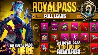 OMG 😱 A9 Royal Pass 1 To 100Rp Rewards | Full Hd Quality Leaks | Pre Order Parks Release Date| Pubgm