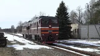 Латвийский 2ТЭ116-928 на ст. Лепассааре / Latvian 2TE116-928 at Lepassaare station