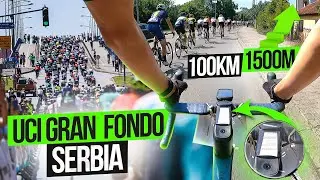 Обзор гонки UCI Gran Fondo Novi Sad SERBIA 100km 1500↗️. Триатлет пробует велогонку.