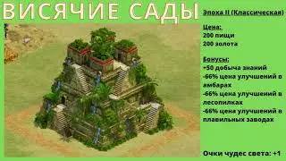 Rise of Nations // Обучение // Все чудеса света // Бонусы // Цена постройки // Когда строить