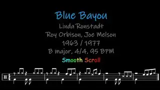 Blue Bayou, Chords, Lyrics and Timing