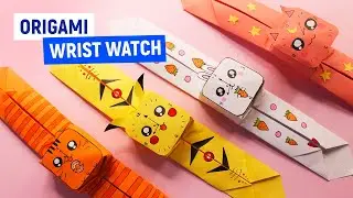 ⌚DIY ОРИГАМИ ЧАСЫ ⌚ Как сделать БРАСЛЕТ своими руками⌚Простые поделки из бумаги ⌚Origami paper Watch