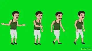 Village men green screen। Village man green screen cartoon। Village man green screen video