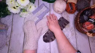 Вязальный влог 💕#варежкиспицами #прянежки # 4 готовые работы 💕#пряжа_шерсть для вязания акссесуаров💕
