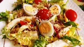 Салат с Моцареллой, Салатный Микс с Моцареллой и Тунцом