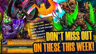 FREE ILV610 Gear Piece on Every Character, Warglaives of Azzinoth DH Transmog, Ashes of Alar Mount
