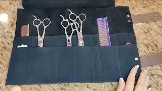 Review of Suede Leather Roll Up Scissors Holder Pouch Case Tool Bags for Hairdressers / Groomers