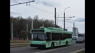 Поездка на троллейбусе БКМ-221,борт.№3584,марш.64