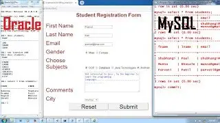 122 Java Registration form with database Mysql, Oracle database students with source code